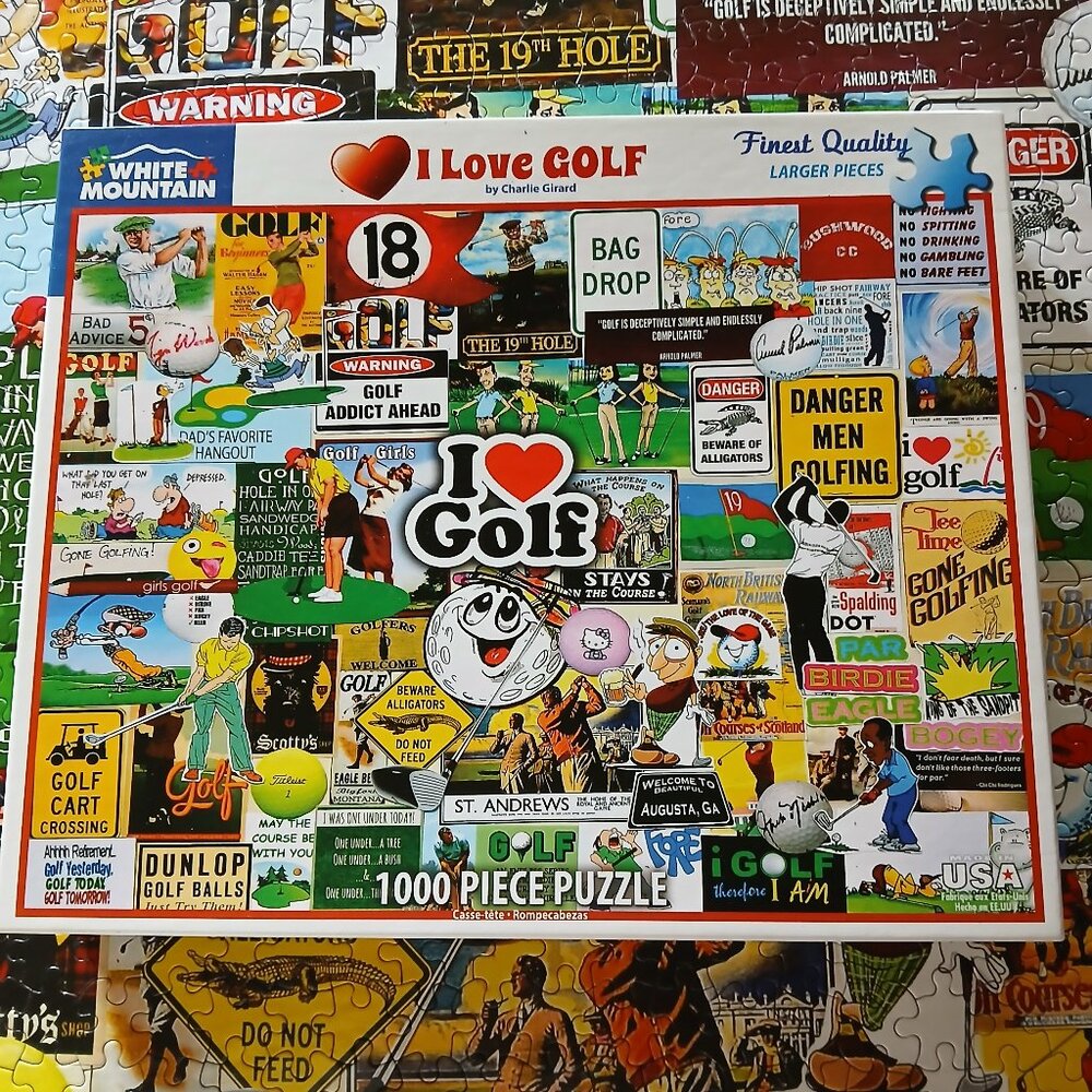 White Mountain 1000pc Puzzle I Love Golf